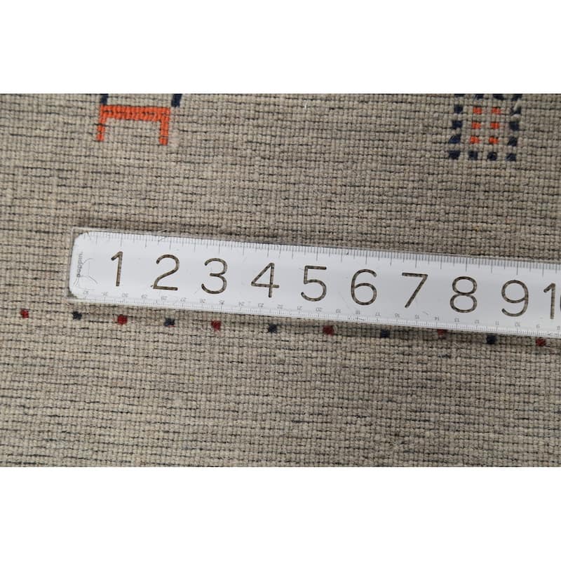 Animals Tribal Gabbeh Oriental Accent Rug Handmade Wool Carpet - 3'11"x 5'10"