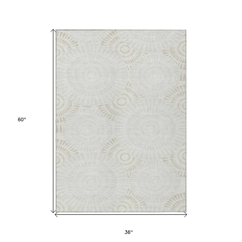 HomeRoots Geometric Transitional Rectangle Outdoor Rug