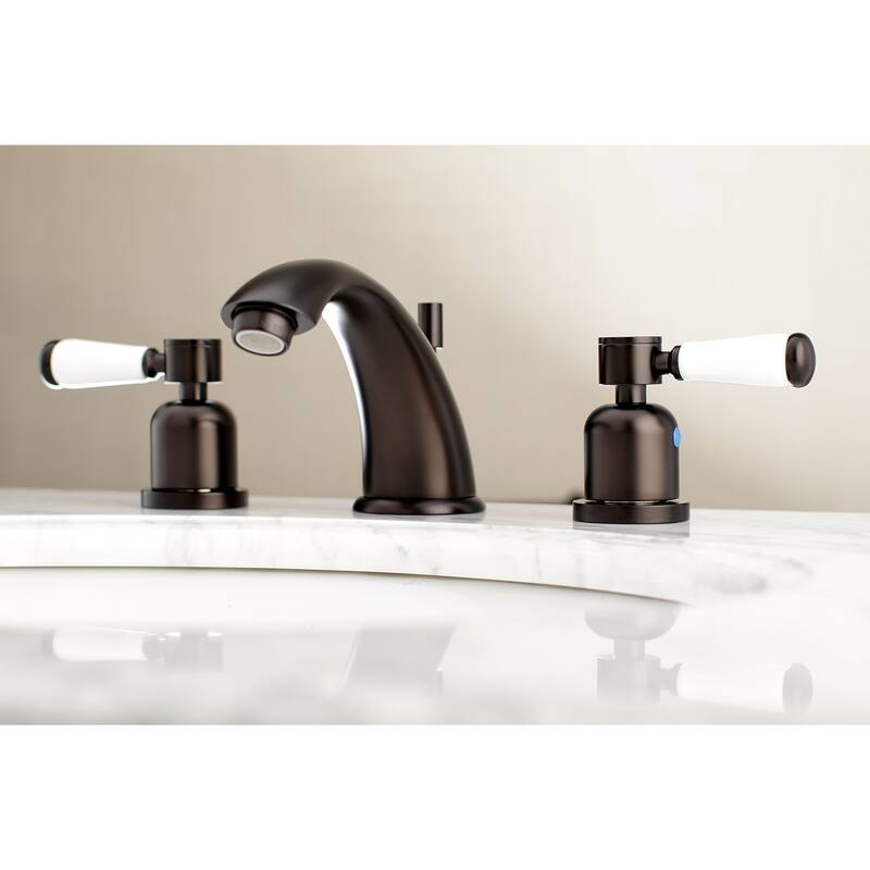 Kingston Brass Paris 1.2 GPM Widespread Bathroom Faucet with Porcelain