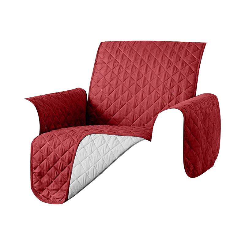Quilted Microfiber Sofa Slipcover Furniture Protector Mat with Straps