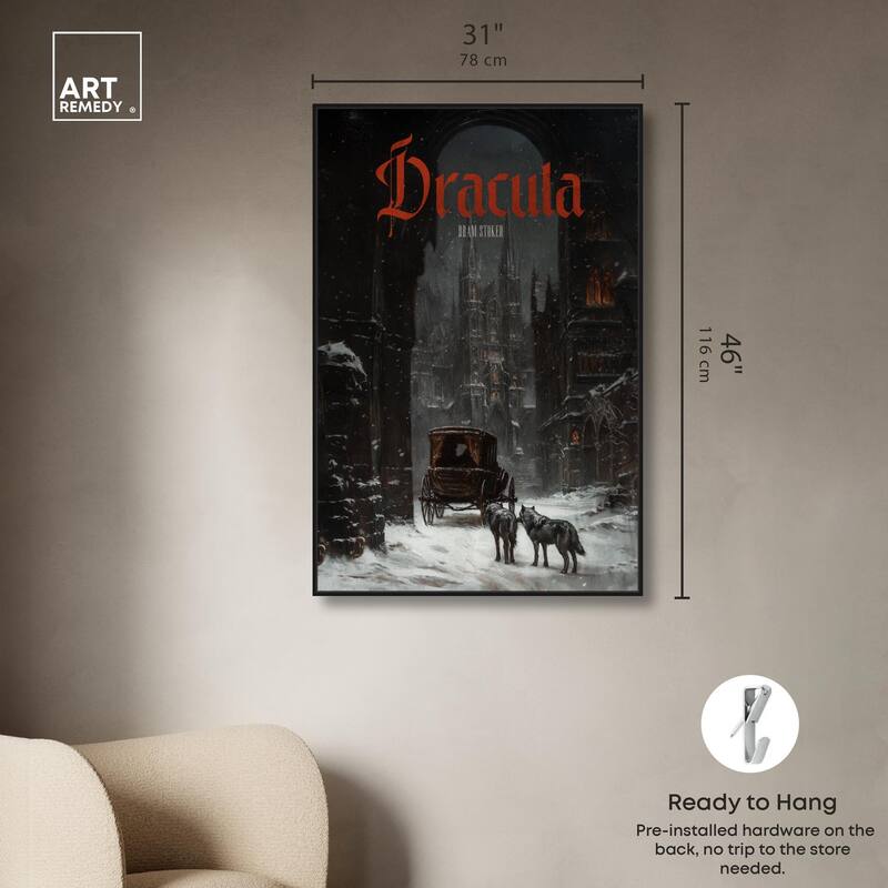 Dracula Gothic Cover Canvas by Art Remedy