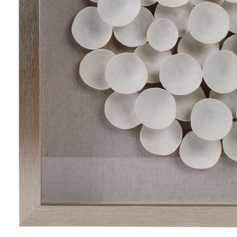 Botanical Shadow Box Wall Art - Decorative 3D - Set of 2, 20", White