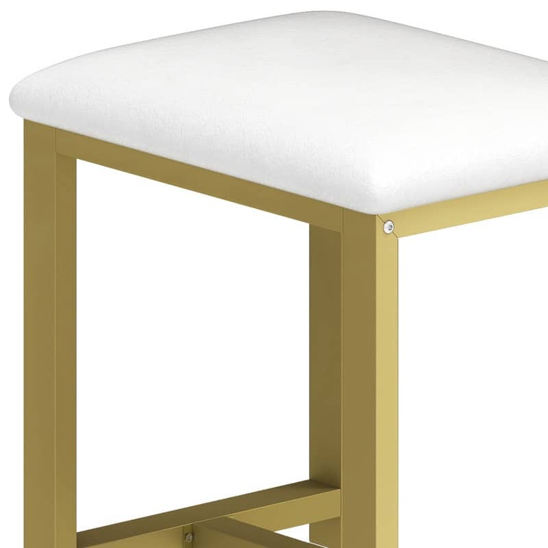 Moasis 5 Drawers L-Shape Nail Desk Set with Cushioned Stool and LED Light