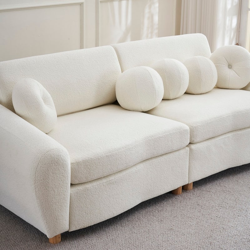 84.60" Chenille/Corduroy Upholstered Sofa