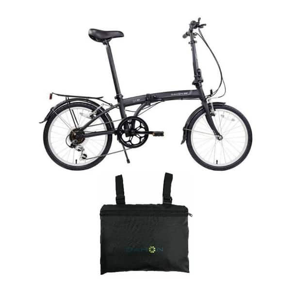 Dahon SUV D6 Folding Bike (Black) with Dahon Foldable Carry Bag 