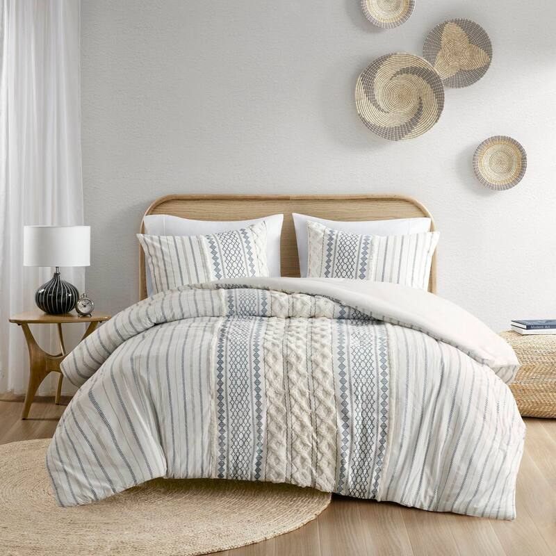GDF Studio - Imani Cotton Printed Comforter Set with Chenille Detailing