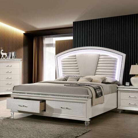 Furniture of America Xian Glam 3-piece Bedroom Set with Storage