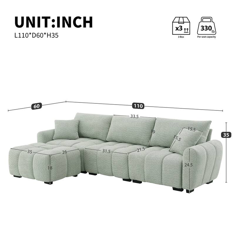 L Shape with Extra-large Seat