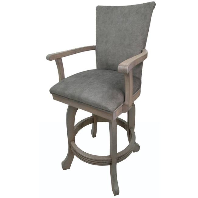 Swivel Wood Counter Bar Stool 700 - Melina Base 26" 30" - Trendy Pewter - Bar Height/Counter Height