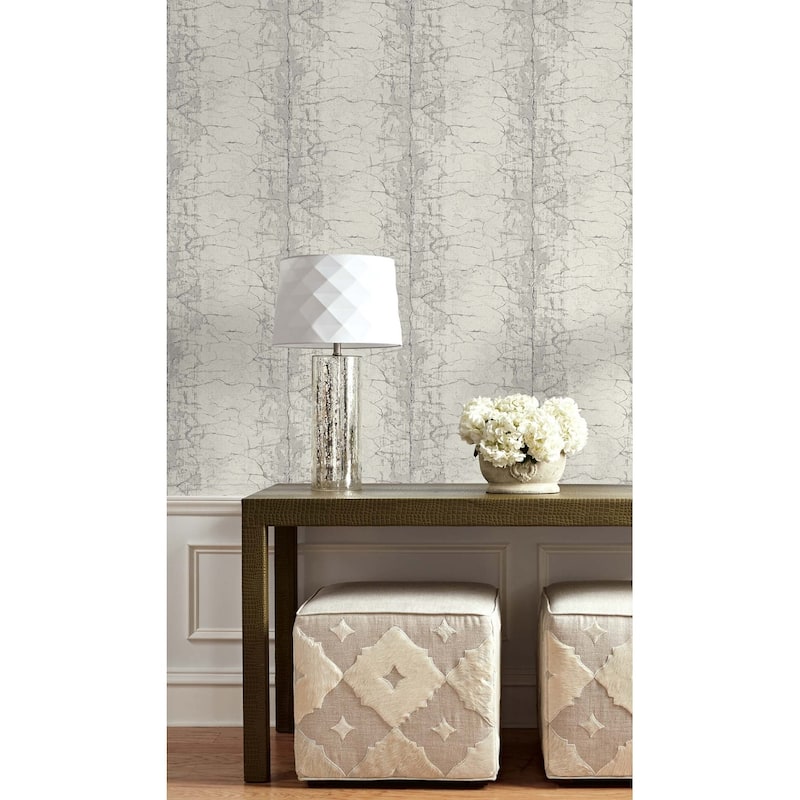 Seabrook Designs Faux Metal Paneling Unpasted Wallpaper
