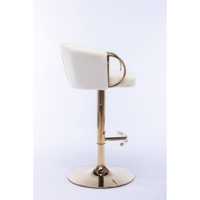 Velvet Swivel Bar Stools Set of 2, Counter Height Dining Chair with Padded Seat, Kitchen Island Stools with Footrest