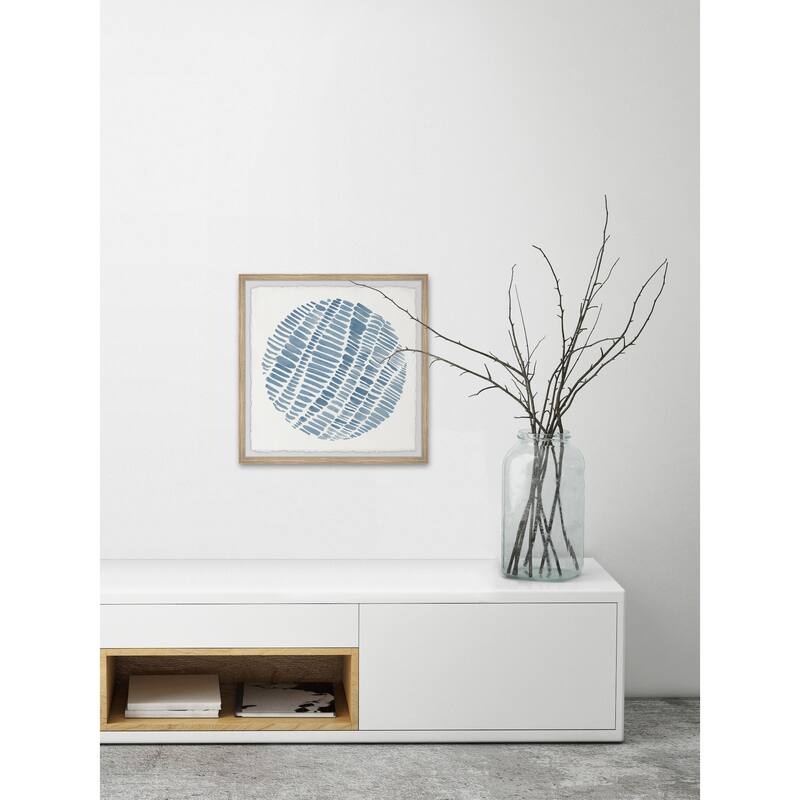 Blue Dash Framed Wall Art, Elegant Home Touch - Sophisticated Artwork for Refined Décor
