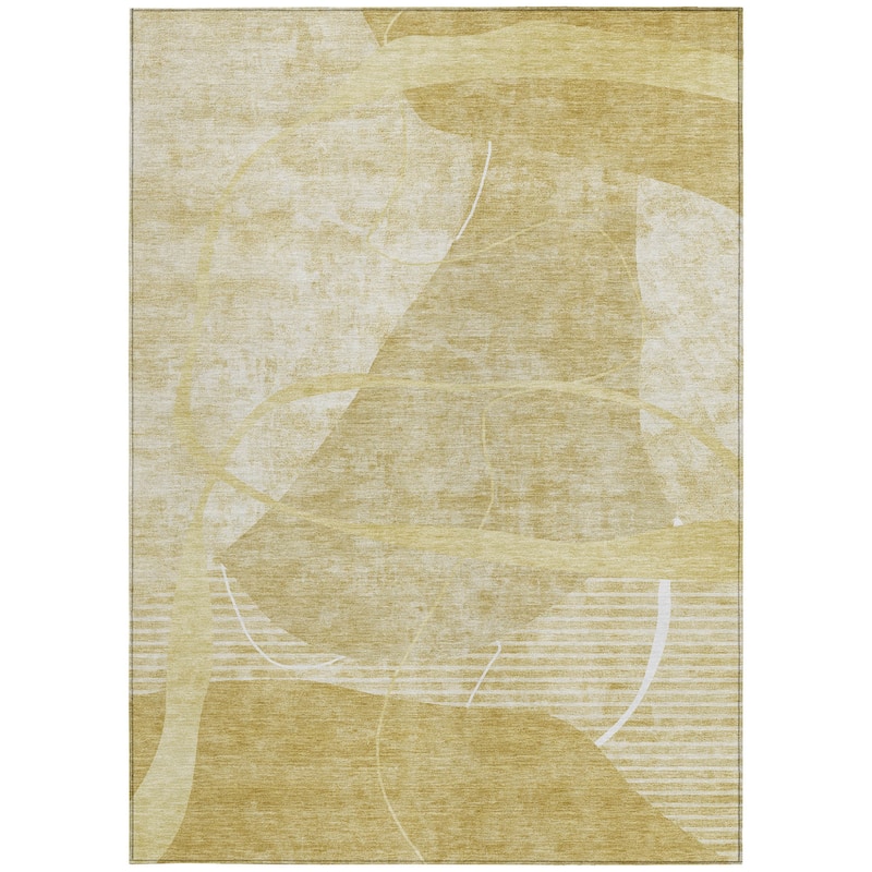 HomeRoots Abstract Transitional Rectangle Outdoor Rug