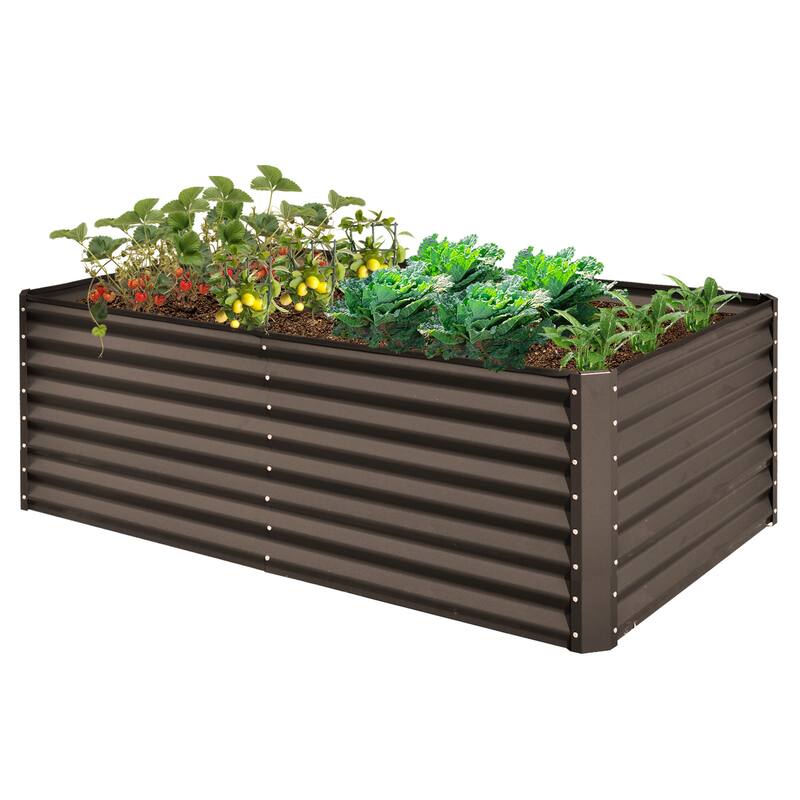 Heavy-Duty Outdoor Garden Planter Box for Vegetables with Safety Edge