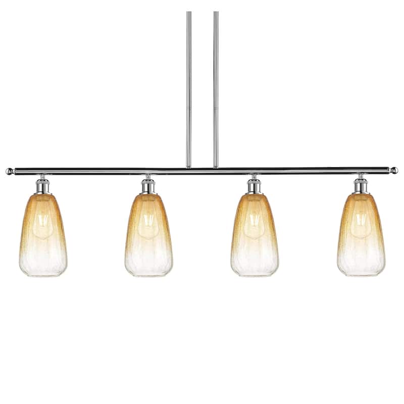 Innovations Lighting 516-4I-14-48 Brookhaven Almond Linear Brookhaven - Polished Chrome / Amber