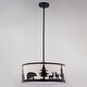preview thumbnail 4 of 9, Vaxcel Lighting P0416 3 Light 18" Wide Suspension Pendant