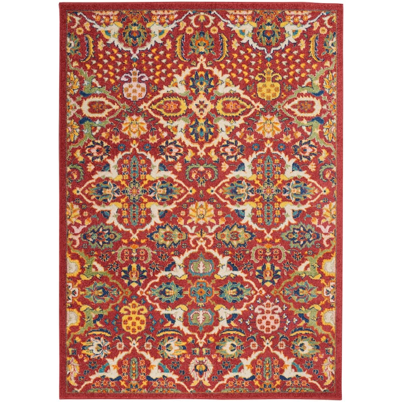 Nourison Allur Contemporary Boho Floral Medallion Area Rug
