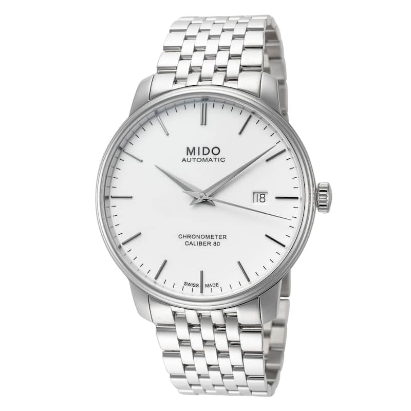 Mido Men's Baroncelli III 40mm Automatic Watch M0274081101100 - White - N/A