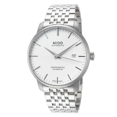 Mido Men's Baroncelli III 40mm Automatic Watch M0274081101100 - White - N/A