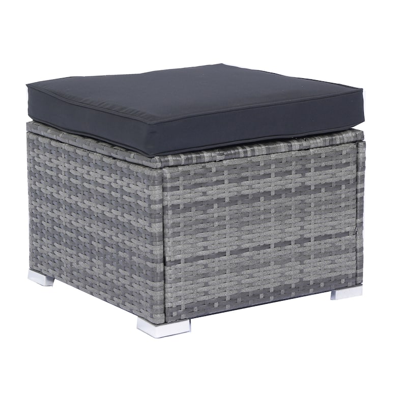 8 Piece Patio Sectional Rattan Sofa Set