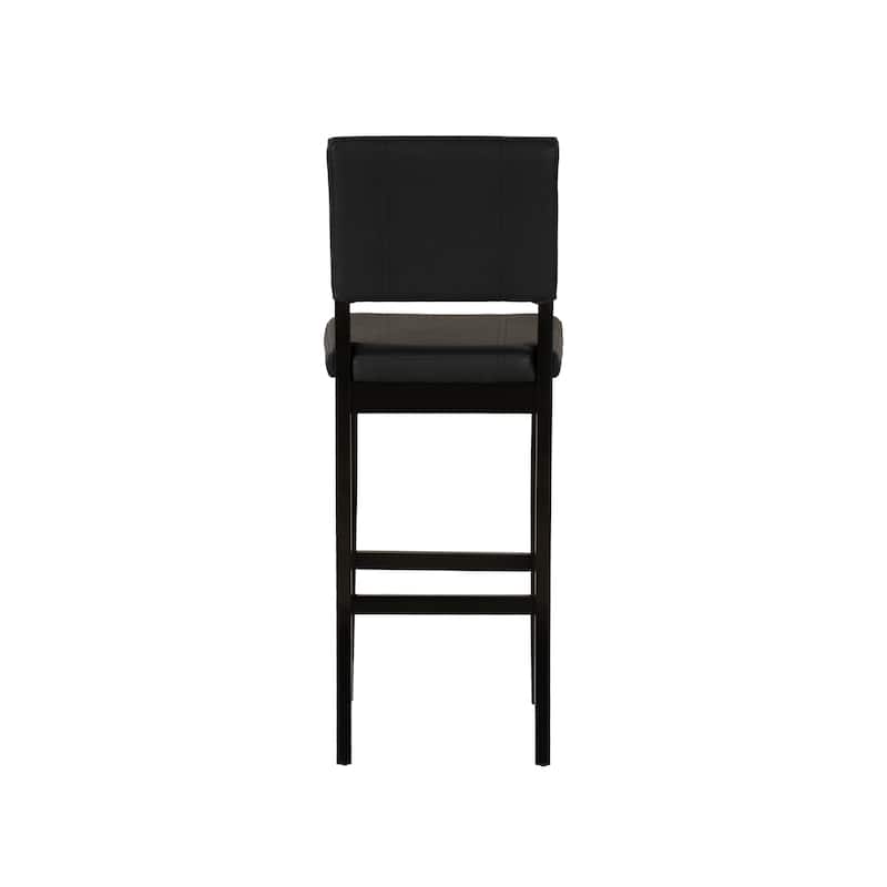 Linon Lombardy Faux Leather and Rubberwood Bar Stool