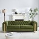 preview thumbnail 15 of 32, Keyser Modern Glam Tufted Velvet 3 Seater Sofa by Christopher Knight Home - 83.75" L x 34.50" W x 27.25" H