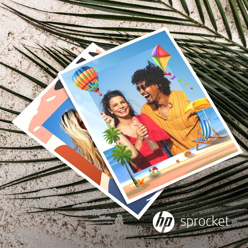 HP 3.5" x 4.25" Sticky-Backed Zink Photo Paper (100-Pack), Compatible w/HP Sprocket 3x4 & Photobooth - White