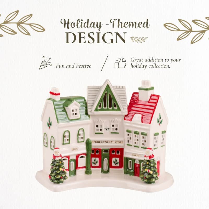Spode Christmas Tree Village Shoppes - 7.9" L x 3" W x 5" H