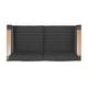 preview thumbnail 5 of 10, Loveseat with Slat Paneling and Aluminum Frame, Black