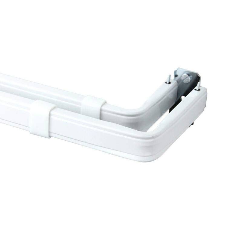Double Curtain Rod 28-48 Inch, Steel Rod with Enamel Finish, Elegant Home Decor - 48