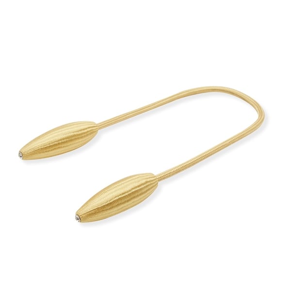 Gold Rope Curtain Tiebacks, Holdbacks for Drapes (21 Inches, 2 Pairs