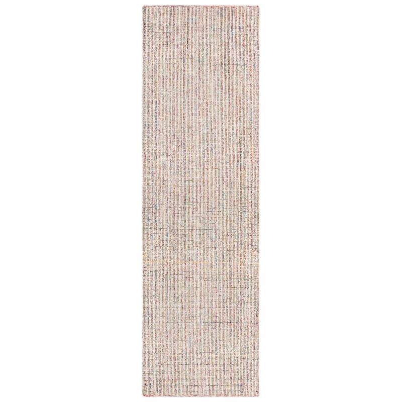 SAFAVIEH Handmade Abstract Vutka Stripe Wool Rug - 2'3" x 8' Runner - Red/Green