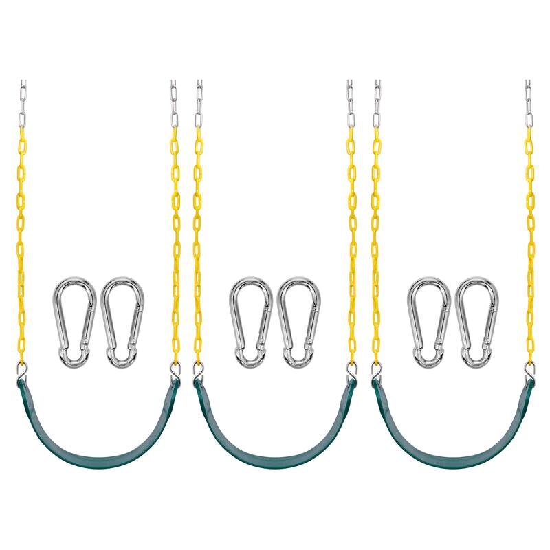 Sorbus Heavy Duty Swing Seat, 68inch Adjustable Chain, Support 220lb for Kids Outdoor Play - Set of 3