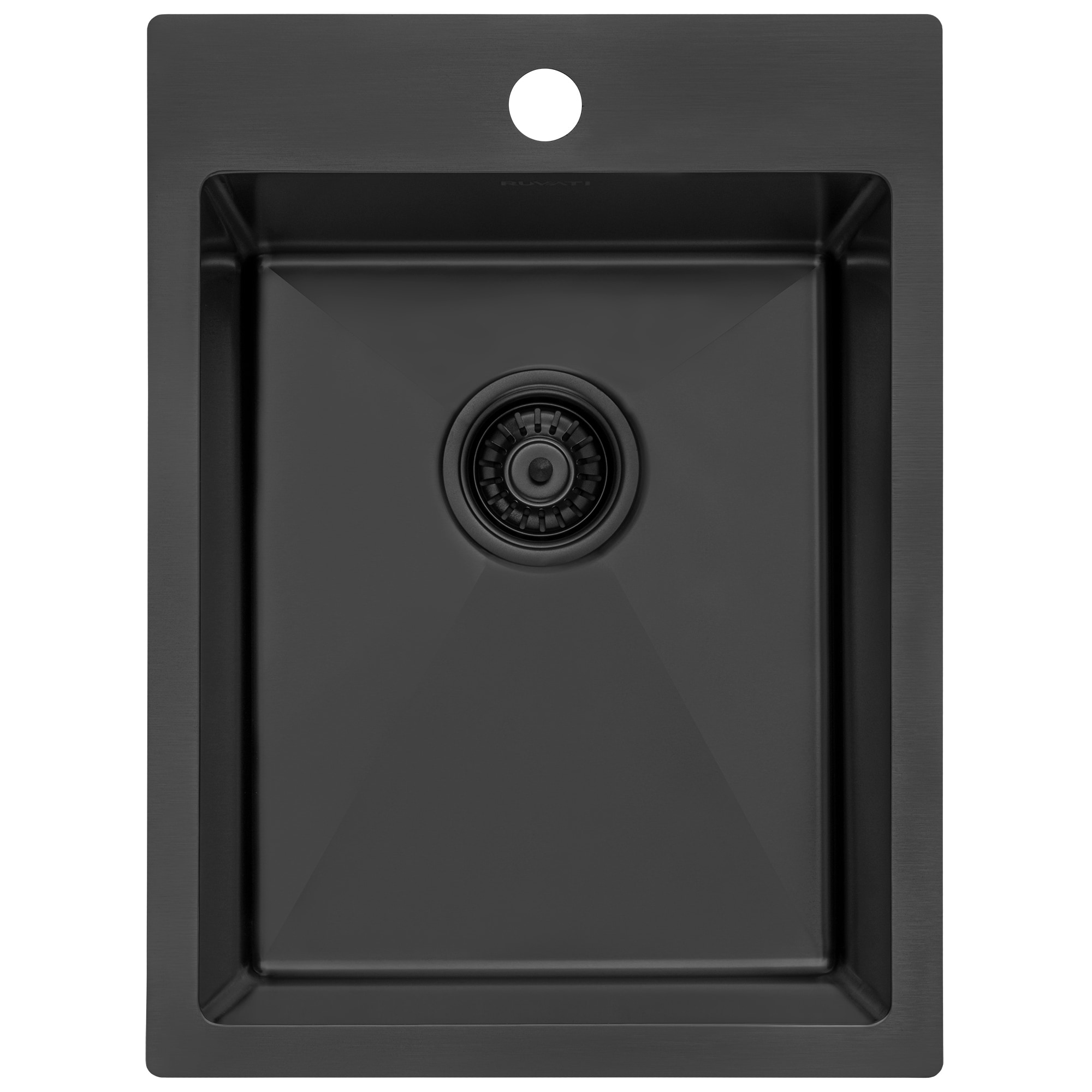 Ruvati 15 inch Gunmetal Black Stainless Steel Drop-in