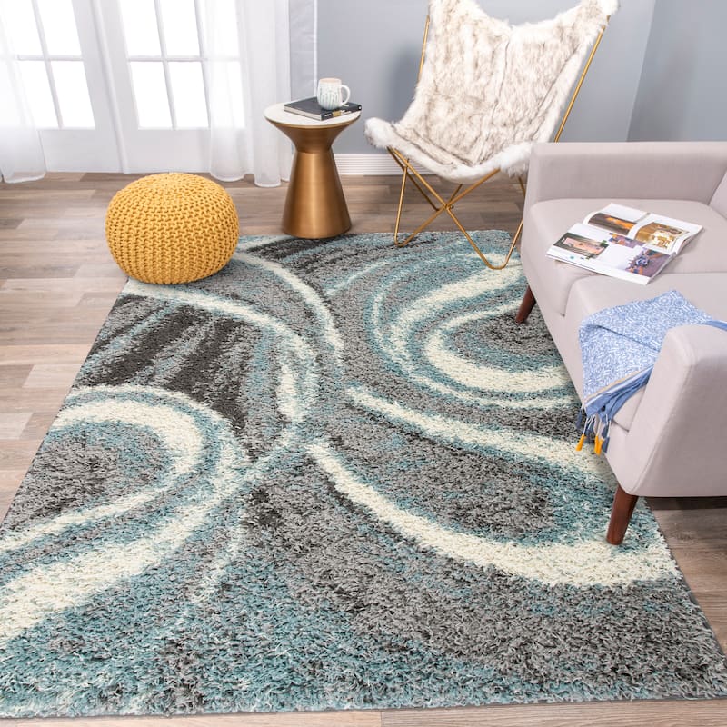 World Rug Gallery Contemporary Cozy Plush Shag Area Rug - 7'10"x10' - Runner/Rectangle