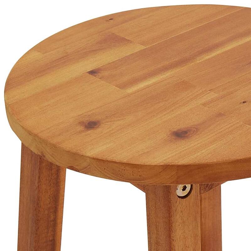 vidaXL Bar Stools 4 pcs Solid Acacia Wood - 13.4" x 13.4" x 29.9"
