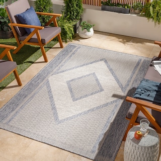 Livabliss Rakter Bold Diamond Indoor/ Outdoor Area Rug