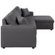 preview thumbnail 8 of 8, L-shape Sectional Sofa Modern Convertible Upholstered Twin Sofa Bed Sleeper with Storage Sofa Chaise and 2 Tossing Cushions