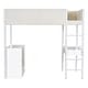 preview thumbnail 32 of 58, Twin Size Loft Bed Wood Bed With Storage Shelf,Drawers and Desk