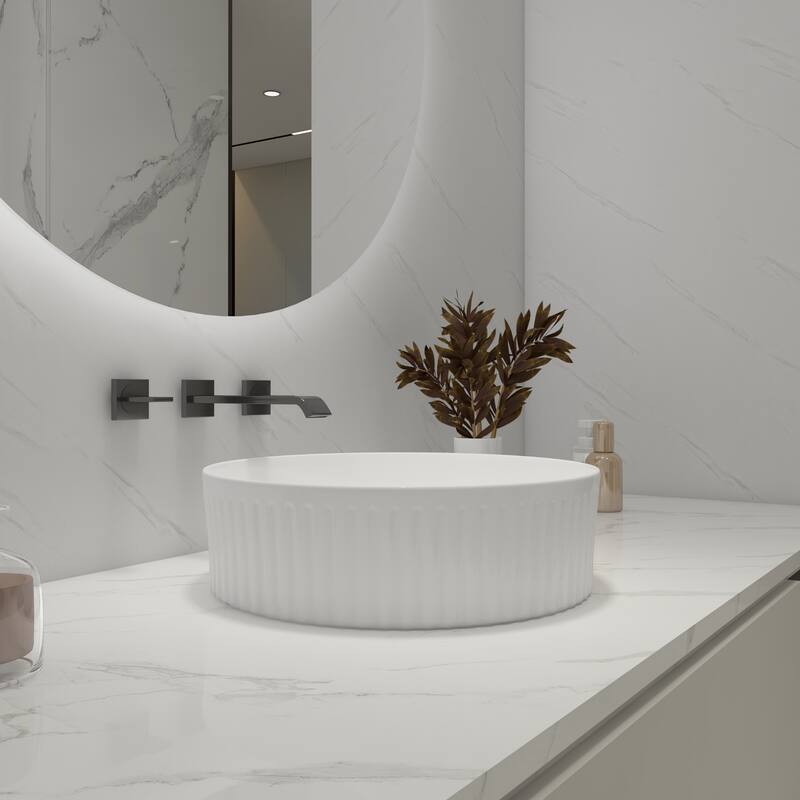 Ceramic Circular Vessel Bathroom Sink Art Sink