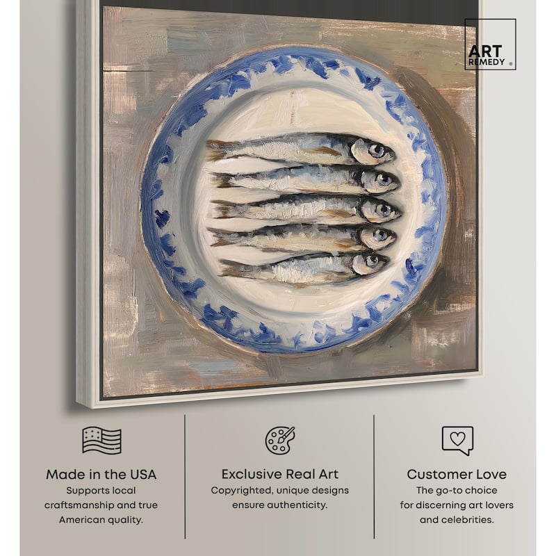 Sardines Still Life Canvas by Art Remedy