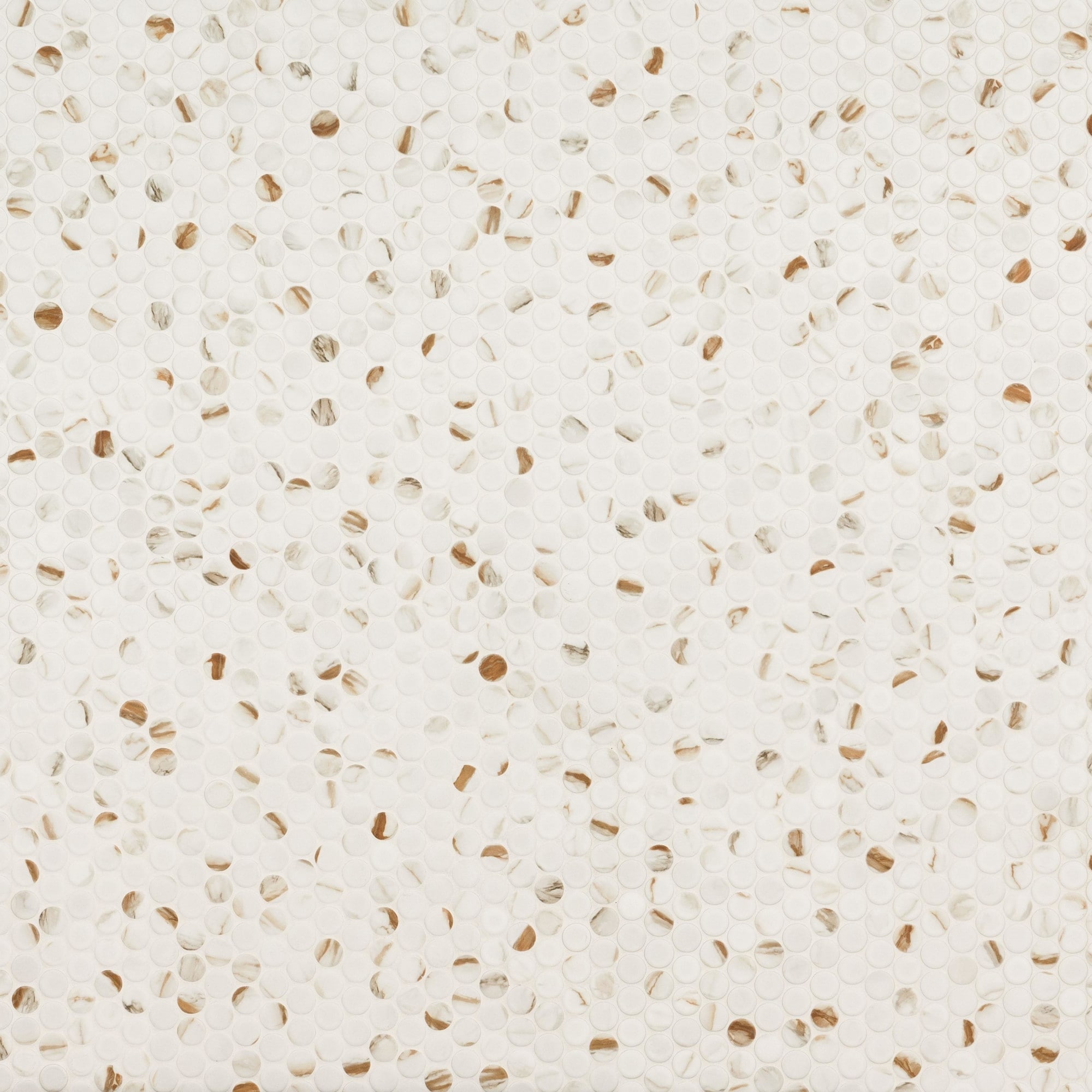 Ackland AKM-P-12X10RDM-CA 10" x 12" Porcelain Penny Floor and Wall