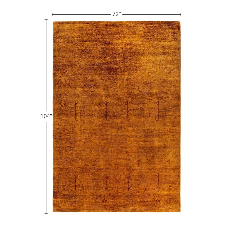 Contemporary Overdyed Wool Hand Knotted Area Rug - 6' 0" x 8' 8"