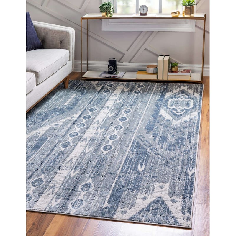 Transitional Wedo Collection Area Rug - 8'x10' - Blue