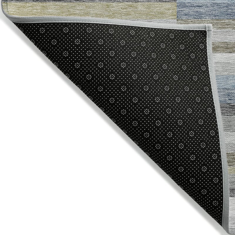 HomeRoots Striped Transitional Rectangle Outdoor Rug