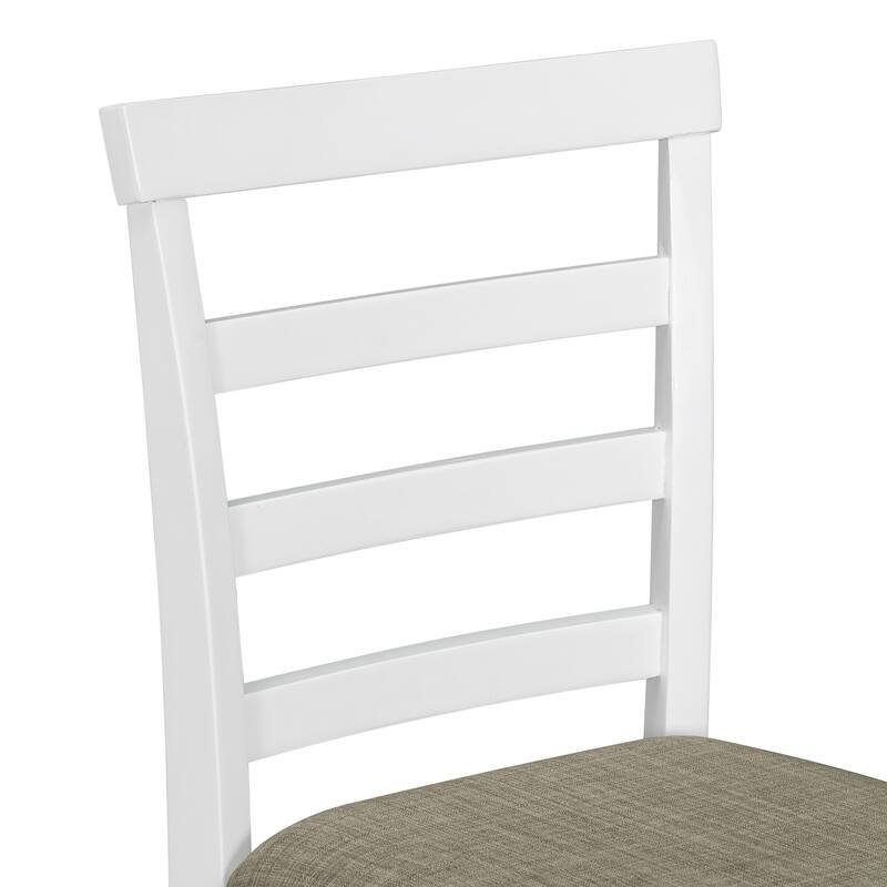 5-Piece Multi-Functional Rubber Wood Counter Height Dining Set