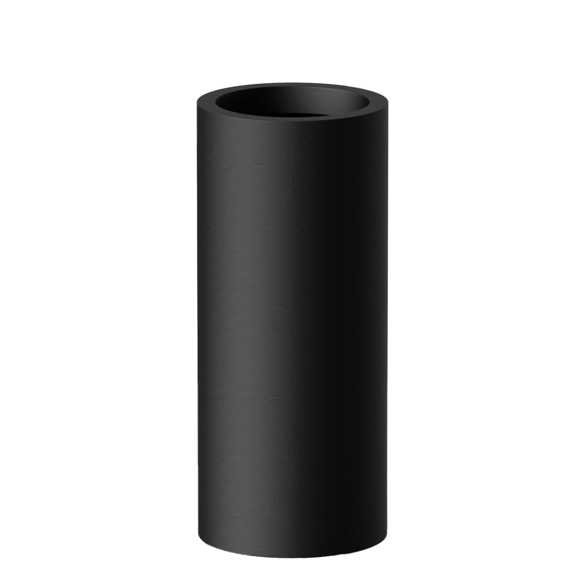 Tall Cylinder Concrete Plant Pot Decor Planter with Drainage Hole