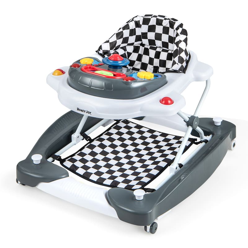 6 in 1 Foldable Baby Walker with Adjustable Height - 28" L x 24" W x 19.5" H