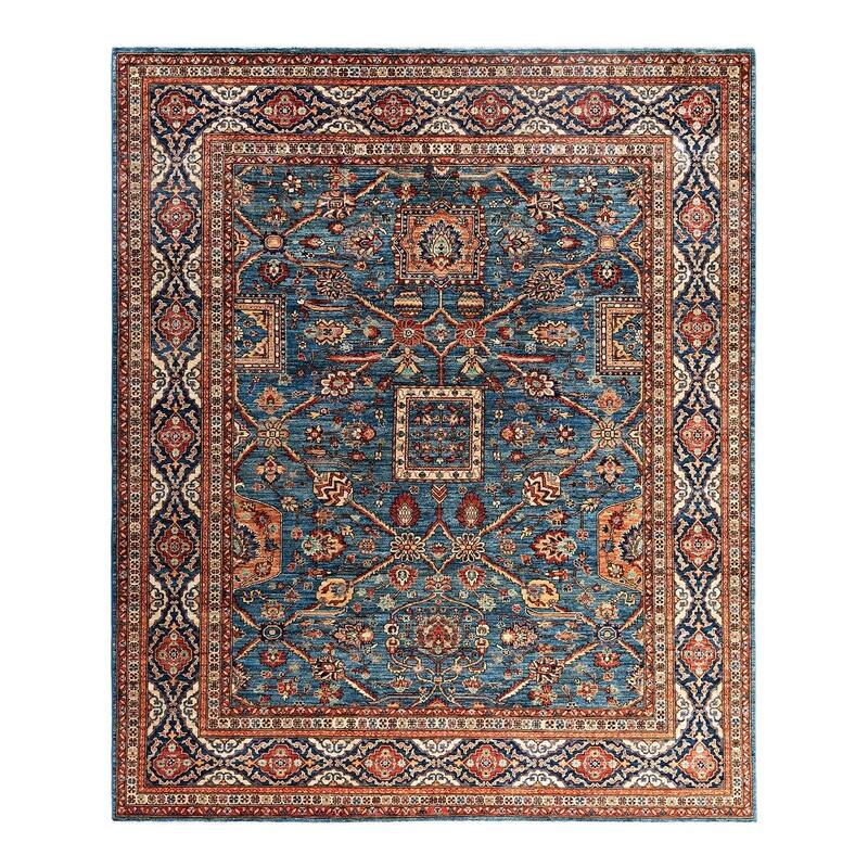 Serapi One-of-a-Kind Hand-Knotted Area Rug - Light Blue, 8' 3" x 9' 11" - 8' 3" x 9' 11"
