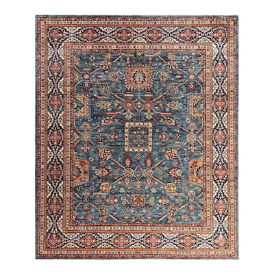 Serapi One-of-a-Kind Hand-Knotted Area Rug - Light Blue, 8' 3" x 9' 11" - 8' 3" x 9' 11"